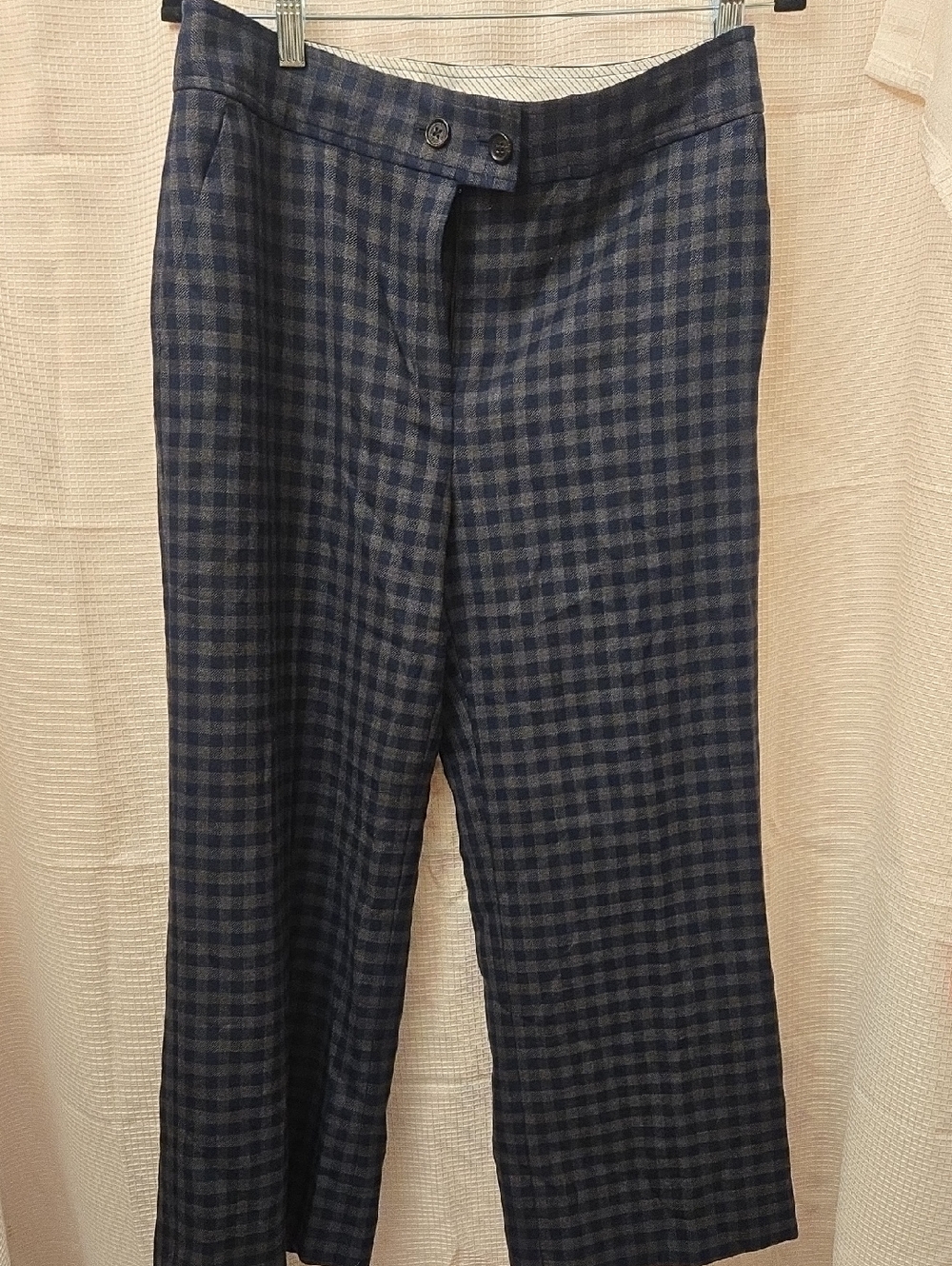 Brooks Brothers Red Fleece Wool Wide Leg Ankle Pants Size 8